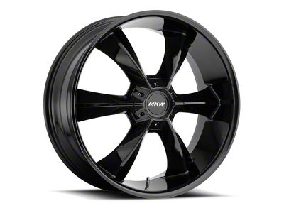 MKW M119 Gloss Black 6-Lug Wheel; 22x9; 30mm Offset (99-06 Sierra 1500)
