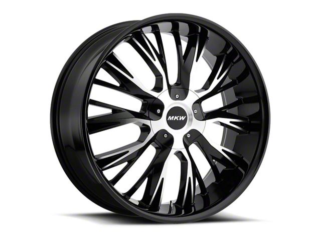 MKW M122 Gloss Black Machined 6-Lug Wheel; 22x9; 35mm Offset (21-24 F-150)