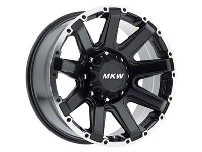 MKW Offroad M94 Satin Black Machined 6-Lug Wheel; 17x9; 10mm Offset (14-18 Sierra 1500)