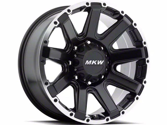 MKW Offroad M94 Satin Black Machined 6-Lug Wheel; 20x9; 10mm Offset (14-18 Silverado 1500)