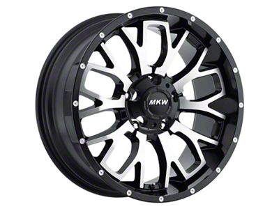 MKW Offroad M95 Satin Black Machined 6-Lug Wheel; 20x9; 10mm Offset (14-18 Silverado 1500)