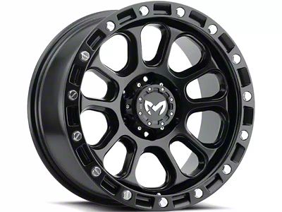 MKW Offroad M204 Satin Black 6-Lug Wheel; 18x9; 1mm Offset (99-06 Sierra 1500)