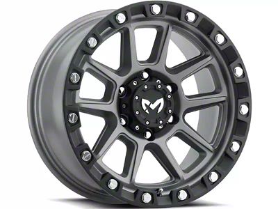 MKW Offroad M205 Matte Gray 6-Lug Wheel; 17x8.5; 0mm Offset (99-06 Silverado 1500)