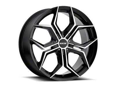 MKW M121 Gloss Black Machined 6-Lug Wheel; 22x9; 35mm Offset (19-25 RAM 1500)