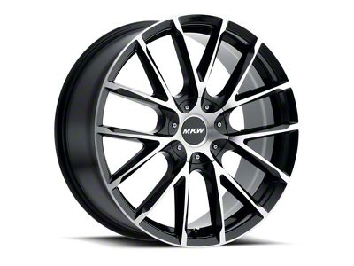 MKW M123 Gloss Black Machined 6-Lug Wheel; 22x9; 18mm Offset (19-24 RAM 1500)