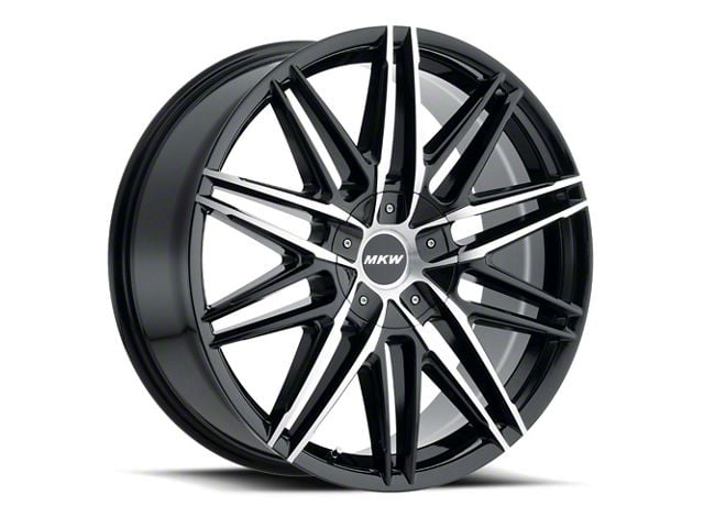 MKW M124 Gloss Black Machined 6-Lug Wheel; 22x9; 18mm Offset (19-24 RAM 1500)