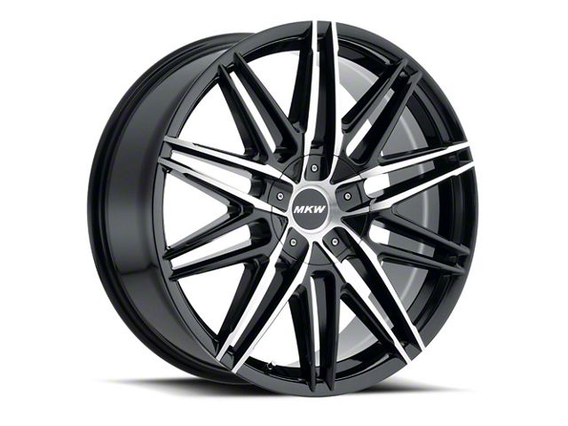 MKW M124 Gloss Black Machined 6-Lug Wheel; 22x9; 35mm Offset (19-24 RAM 1500)