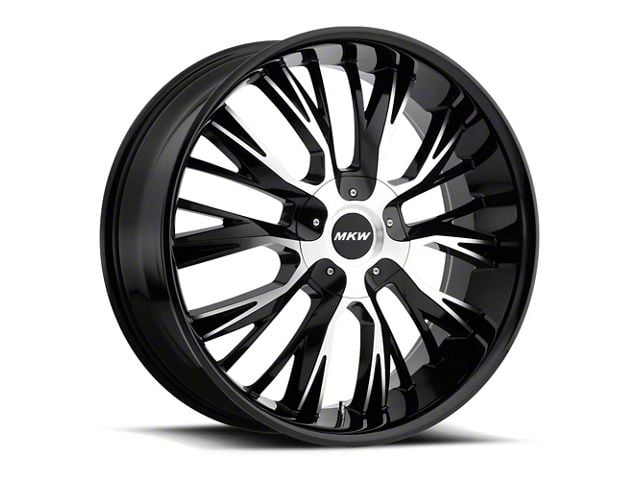 MKW M122 Gloss Black Machined 6-Lug Wheel; 22x9; 35mm Offset (2024 Ranger)