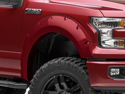 RedRock Bolt-On Style Fender Flares; Pre-Painted (15-17 F-150, Excluding Raptor)