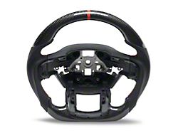 MMD GTC Steering Wheel; Carbon with Red Stripe (17-20 F-150 Raptor w/o Heated Steering Wheel)
