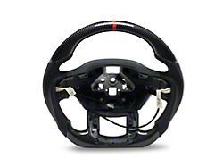 MMD GTC Steering Wheel; Carbon with Red Stripe (15-20 F-150 w/ Heated Steering Wheel, Excluding Raptor)