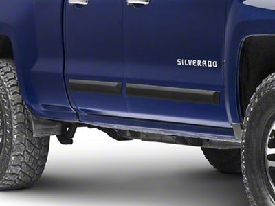 MMD Rugged Look Body Side Moldings; Matte Black (14-18 Silverado 1500 Double Cab, Crew Cab)