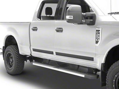 RedRock Rugged Look Body Side Moldings; Matte Black (99-25 F-250 Super Duty SuperCrew)