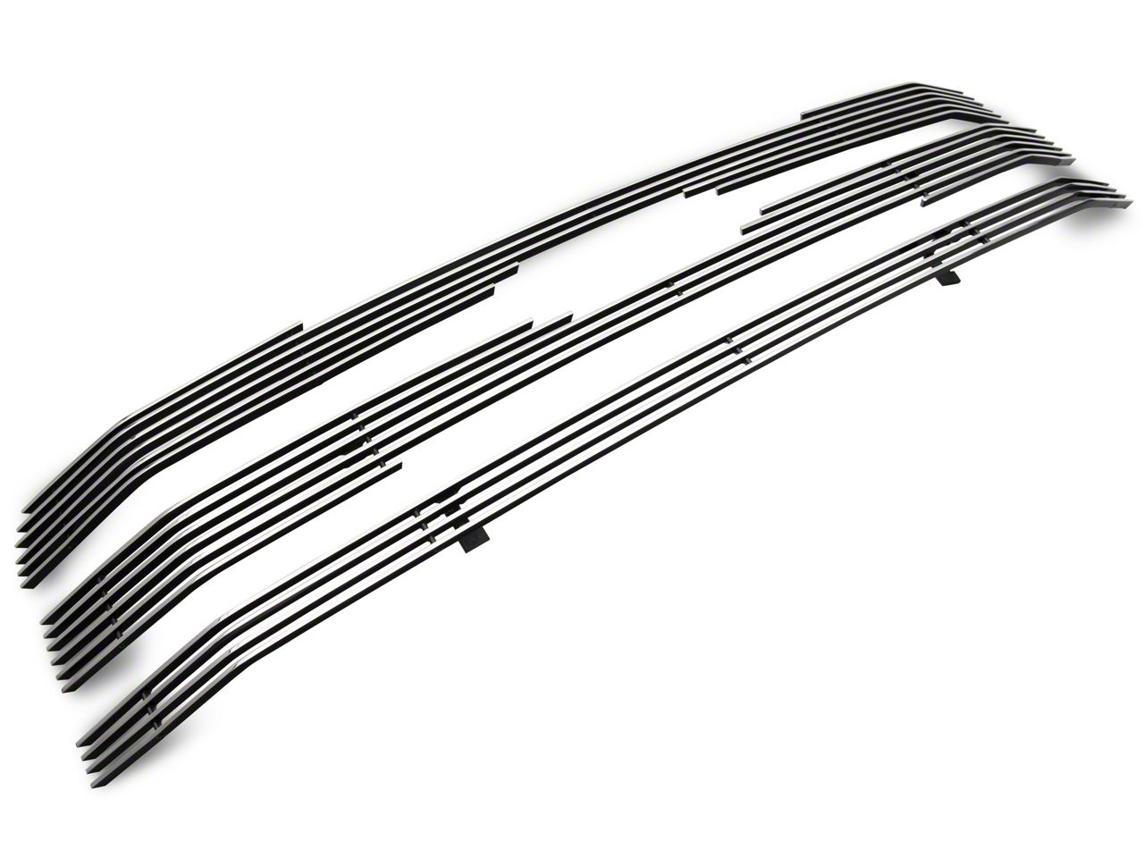 RedRock Modern Billet Upper Grille Overlay; Polished (15-17 F-150 Lariat, King Ranch)