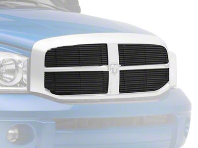 RedRock Upper Overlay Grilles; Black (06-08 RAM 1500)