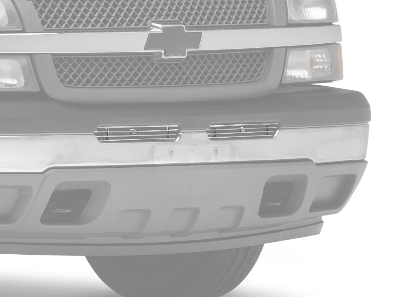 RedRock Silverado 1500 Air Dam Lower Grille Insert; Polished S112437