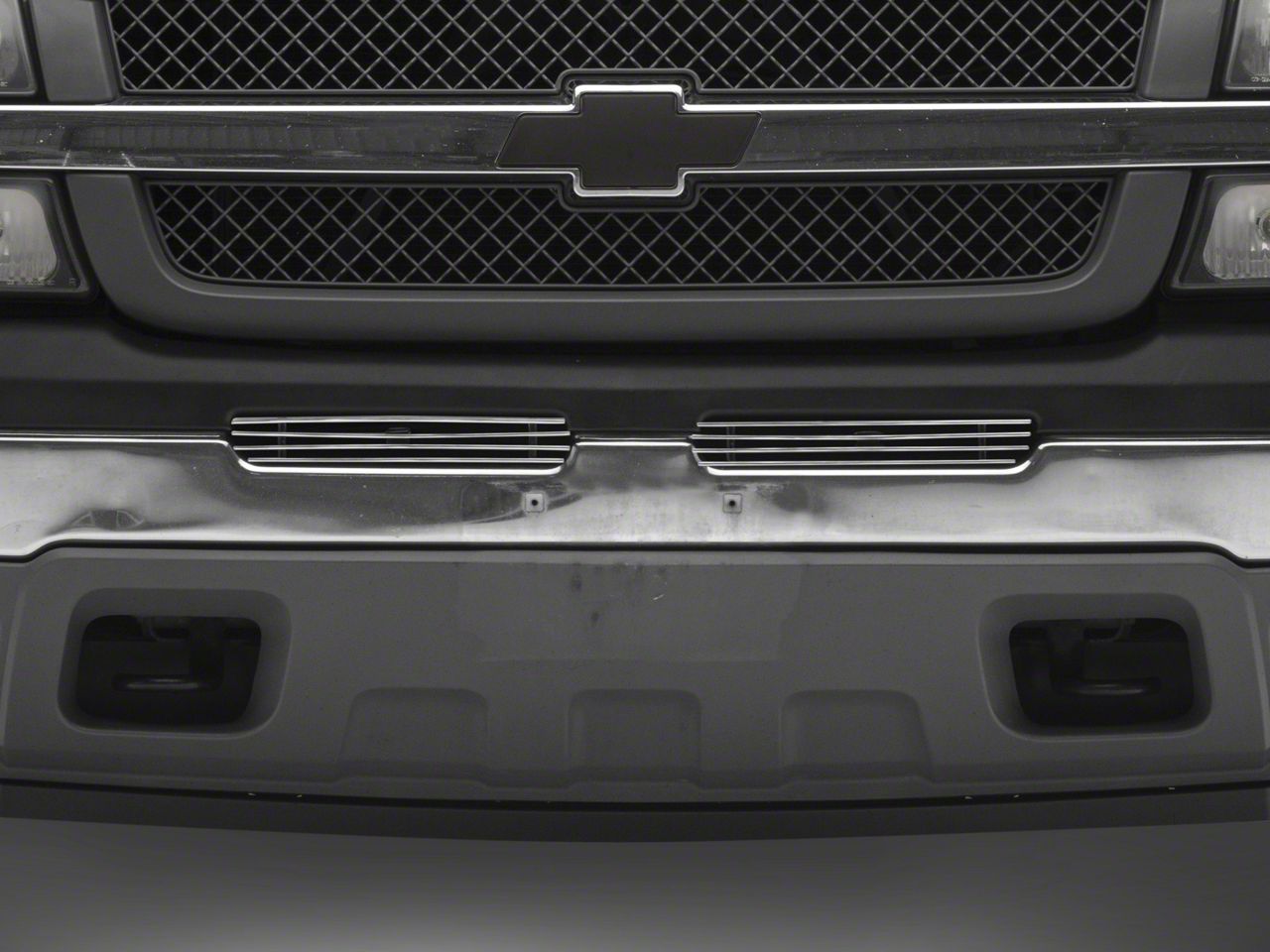 RedRock Silverado 1500 Air Dam Lower Grille Insert; Polished S112437