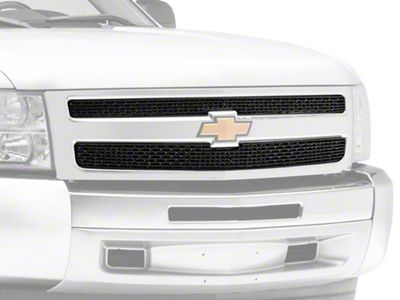 RedRock Upper Overlay Grille; Black (07-13 Silverado 1500)