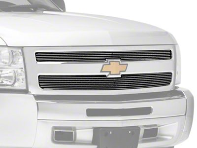 RedRock Upper Overlay Grille; Polished (07-13 Silverado 1500)