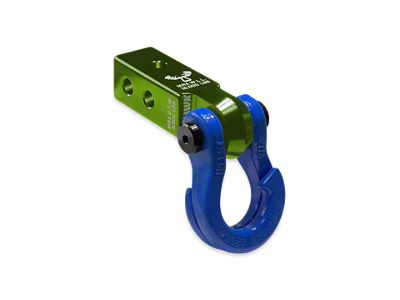 Moose Knuckle Offroad Jowl Split Shackle/Mohawk 2.0 Receiver Combo; Bean Green/Blue Balls (Universal; Some Adaptation May Be Required)