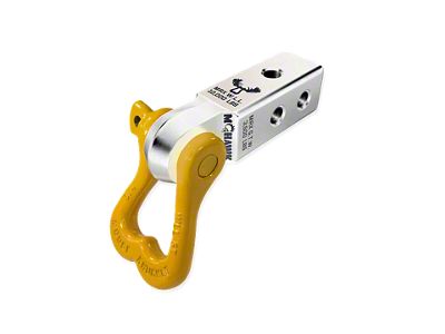 Moose Knuckle Offroad XL Shackle 3/4 and Mohawk 2.0 Receiver Combo; Atomic Silver/Detonator Yellow (Universal; Some Adaptation May Be Required)