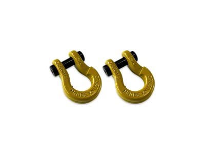 Moose Knuckle Offroad Jowl Split Recovery Shackle 5/8 Combo; Detonator Yellow and Detonator Yellow