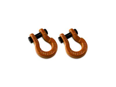 Moose Knuckle Offroad Jowl Split Recovery Shackle 5/8 Combo; Obscene Orange and Obscene Orange