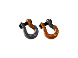 Moose Knuckle Offroad Jowl Split Recovery Shackle 5/8 Combo; Gun Gray and Obscene Orange