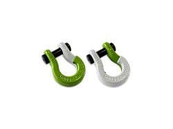 Moose Knuckle Offroad Jowl Split Recovery Shackle 5/8 Combo; Sublime Green and Pure White