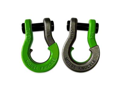 Moose Knuckle Offroad Jowl Split Recovery Shackle Combo; Sublime Green and Raw Dog