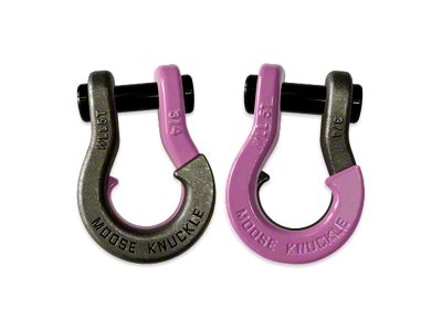 Moose Knuckle Offroad Jowl Split Recovery Shackle 3/4 Combo; Raw Dog and Pretty Pink