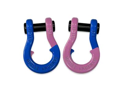 Moose Knuckle Offroad Jowl Split Recovery Shackle 3/4 Combo; Blue Balls and Pretty Pink