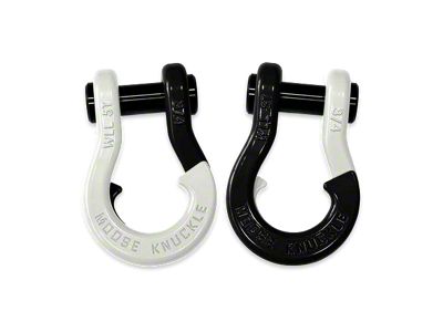 Moose Knuckle Offroad Jowl Split Recovery Shackle 3/4 Combo; Pure White and Black Hole