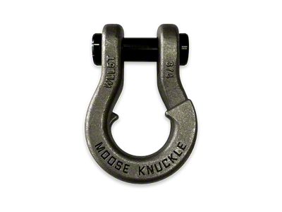 Moose Knuckle Offroad Jowl Split Recovery Shackle 3/4; Raw Dog