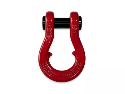 Moose Knuckle Offroad Jowl Split Recovery Shackle 3/4; Flame Red