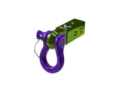Moose Knuckle Offroad B'oh Spin Pin Shackle 3/4 and Mohawk 2.0 Receiver Combo; Bean Green/Grape Escape (Universal; Some Adaptation May Be Required)