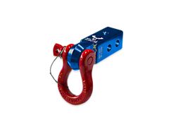 Moose Knuckle Offroad B'oh Spin Pin Shackle 3/4 and Mohawk 2.0 Receiver Combo; Blue Pill/Flame Red (Universal; Some Adaptation May Be Required)