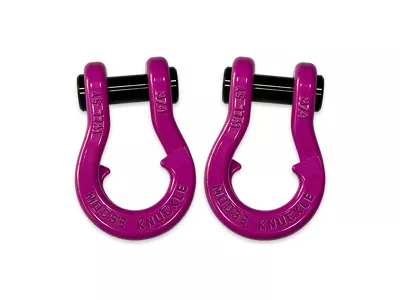 Moose Knuckle Offroad Jowl Split Recovery Shackle 3/4 Combo; Pogo Pink / Pogo Pink