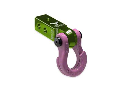 Moose Knuckle Offroad Jowl Split Shackle 3/4 and Mohawk 2.0 Receiver Combo; Bean Green/Pretty Pink (Universal; Some Adaptation May Be Required)