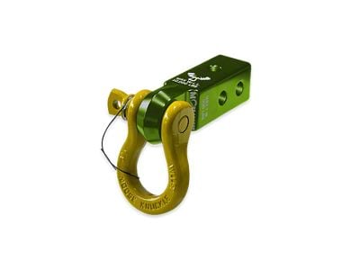Moose Knuckle Offroad B'oh Spin Pin Shackle 3/4 and Mohawk 2.0 Receiver Combo; Bean Green/Detonator Yellow (Universal; Some Adaptation May Be Required)