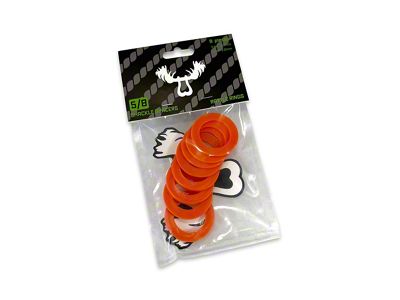 Moose Knuckle Offroad Rattle Rings Shackle Isolator Washers 5/8; Obscene Orange