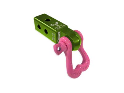 Moose Knuckle Offroad XL Shackle/Mohawk 2.0 Receiver Combo; Bean Green/Pretty Pink (Universal; Some Adaptation May Be Required)