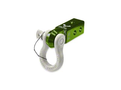 Moose Knuckle Offroad B'oh Spin Pin Shackle 3/4 and Mohawk 2.0 Receiver Combo; Bean Green/Pure White (Universal; Some Adaptation May Be Required)