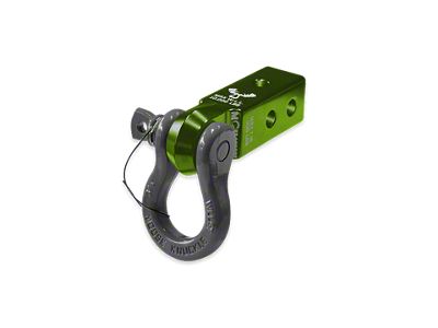 Moose Knuckle Offroad B'oh Spin Pin Shackle 3/4 and Mohawk 2.0 Receiver Combo; Bean Green/Gun Gray (Universal; Some Adaptation May Be Required)