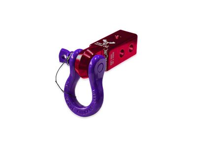 Moose Knuckle Offroad B'oh Spin Pin Shackle 3/4 and Mohawk 2.0 Receiver Combo; Red Rum/Grape Escape (Universal; Some Adaptation May Be Required)