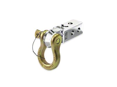 Moose Knuckle Offroad B'oh Spin Pin Shackle 3/4 and Mohawk 2.0 Receiver Combo; Atomic Silver/Brass Knuckle (Universal; Some Adaptation May Be Required)