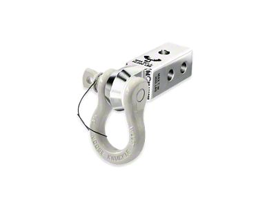 Moose Knuckle Offroad B'oh Spin Pin Shackle 3/4 and Mohawk 2.0 Receiver Combo; Atomic Silver/Pure White (Universal; Some Adaptation May Be Required)