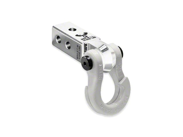 Moose Knuckle Offroad Jowl Split Shackle 3/4 and Mohawk 2.0 Receiver Combo; Atomic Silver/Pure White (Universal; Some Adaptation May Be Required)