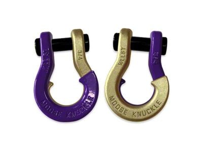 Moose Knuckle Offroad Jowl Split Recovery Shackle 3/4 Combo; Grape Escape and Brass Knuckle