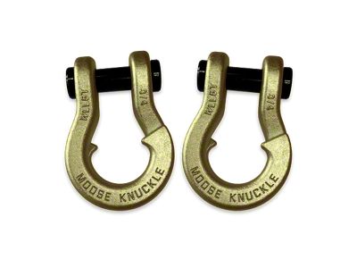 Moose Knuckle Offroad Jowl Split Recovery Shackle Combo; Brass Knuckle and Brass Knuckle